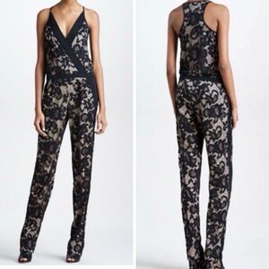 Diane Von Furstenberg Black Lace Jumpsuit
